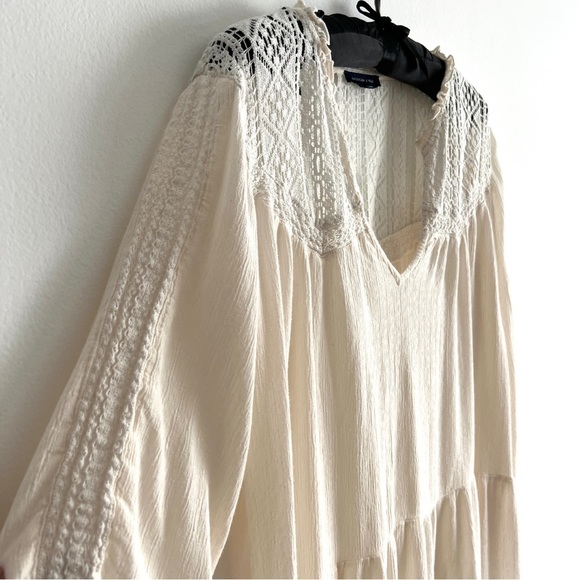 American Eagle Outfitters Boho Cream Blouse - Picture 3 of 6